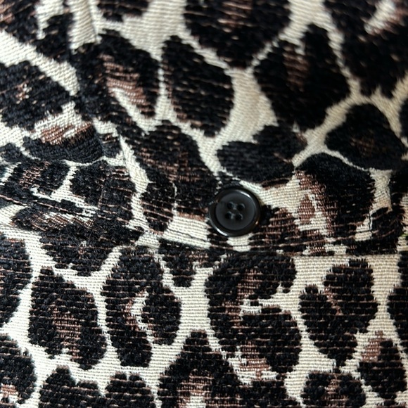 Dollhouse Hooded Cheetah Print Pea Coat Jacket Size Large Belted Shawl Collar - Picture 8 of 15